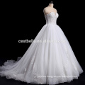 Sin tirantes de hombro V-cuello Organza vestido de boda taobao